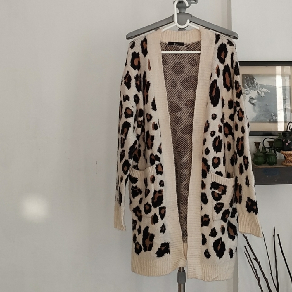 Renoma loose fit leopard print Cardigan - Picture 3 of 11